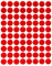 Sticker Rot 13 mm runde Aufkleber - Größe 1,3 cm Klebepunkte 1200 Vorteilspack von Royal Green