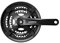 Plato Triple con biela para Bicicleta Todo Terreno, de Shimano Tourney FC-TY501., 170MM, 42X34X24T W/CG, Negro