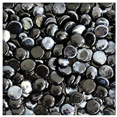 Kieskönig 500g Glasnuggets 12/20 mm Schwarz irisierend