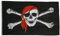 Flaggenfritze Fahne/Flagge Pirat mit Kopftuch - 150 x 250 cm + gratis Sticker, XXL-Fahne