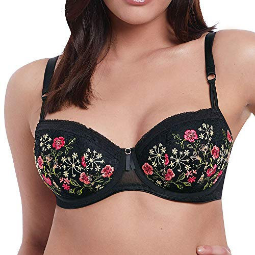 Freya Women's Rhea Underwire Padded Half Cup Bra Demi, Noir, 32D