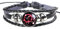 H.ZBRUJ Punk Leder Armband Verstellbare Konstellation Manschette Armband Skorpion Perlen Armband Star Punk Armband Mehrschichtig Geflochtenes Seil Armband Kette 8 Zoll 11 Zoll Für Männer Frauen