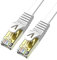 Veetop 2m x 2 Stück Lan Kabel Cat 7 Netzwerkkabel Patchkabel für 10 Gigabit Ethernet, Flexibel und Robust mit vergoldetem RJ45. Weiß