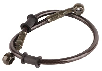 Bremsölschlauch für Motorrad, 50 cm – 120 cm, Bremsschlauch, geflochten, aus Stahl, Kupplung für Ölleitung, Kupplung, Bremsschlauch, (500 mm schwarz)