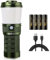 Sofirn LT1 Camping Lantern Rechargeable 800LM Lantern Torch with 8X LH351D LED Powerful Flashlight,Green，4 * 18650 Batteries Included,Super Bright for Outdoor, Type C Power Bank Function