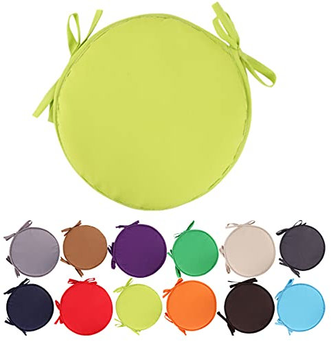 Fanlulu Bunte Indoor/Outdoor Stuhlauflagen Runde Sitzkissen Garten Patio Heimkissen - Durchmesser 38cm/14.9inch,Terrassenmöbel Kissenbezug,Runder Sitz Gartenauflagen