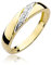 MARKO Damen-Goldring mit 0,02Ct Diamanten | 14 Karat Gold (585) | Goldring mit Box | Goldring für Frauen (Gelbgold, 56 (17.8))