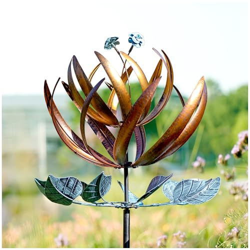 LimeHill Windspiel für Hof und Garten – Große kinetische Windskulpturen aus Metall für Outdoor-Dekorationen (61 x 213 cm)