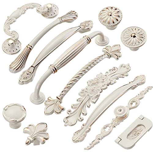 ZESLIV Paquete de 10 Tirador para Muebles 128mm blanco tiradores armarios manijas de cocina