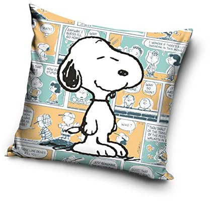 Carbotex kompatibel mit Snoopy Peanuts Kissenhülle Kissenbezug 40x40 cm (SNO202005)