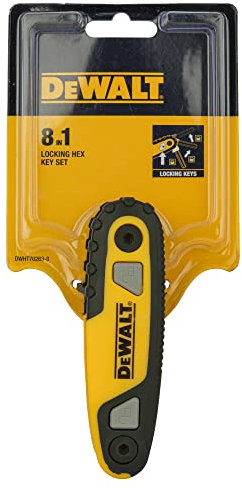 DEWALT Set di cacciaviti esagonali interni, 1,5 mm, 2 mm, 2,5 mm, 3 mm, 4 mm, 5 mm, 6 mm, 8 mm