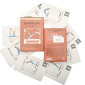 OnlinePilatesClasses Pilates Cadillac Tower Reformer Deck mit Video-Tutorials, Fitness-Lernkarten mit 110 All-Levels Karten Set für Home Gym Übung, Reformer nicht im Lieferumfang enthalten