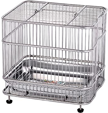 Vogelkäfig Edelstahl Vogelkäfig Bad Metall Demontage Voliere Haustier Zubehör Heimtierbedarf (Size : Large)