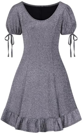 Hell Bunny Haze Mini Dress Silver