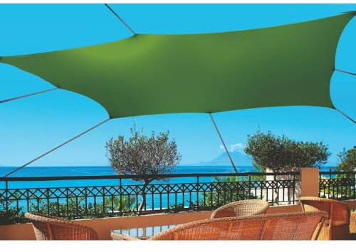 Briconess.com Santorini Sonnensegel, quadratisch, 4 x 4 m, aus Baumwolle und Polyester, Tan