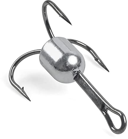 Snagging Weighted Treble Hooks, 5pcs Snagging Hooks Large Weighted Fishing Hooks Saltwater Weighted Treble Bunker Snag Hooks for Tuna Swordfish Striper Halibut Trolling