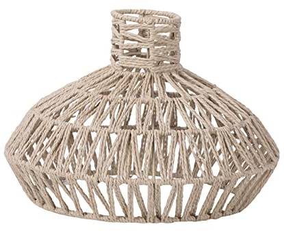 Baoblaze Handgewebter Lampenschirm aus Seil, Pendelleuchten, Dekore, Bodenlampe, Pendelleuchte, Abdeckung, Deckenleuchte, Abdeckungen für Schlafzimmer, Hellgelb