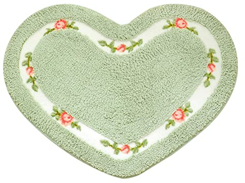 Tumotsit Tappeti Cuore per Camera da Letto | Zerbino Rosa da Bagno con Fondo Antiscivolo,Tappetino soffice Lavabile in Lavatrice per Porta d'ingresso, tappeti Love Love per Vasca da Bagno