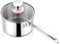 Herogo Cacerola de acero inoxidable 18/10 con tapa de 1 L, 14 cm, olla con mango largo, cacerola pequeña de inducción para cocina/restaurante, sin pintar