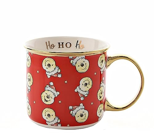 Disney Christmas Mug with Gold Rim/Handle Disney - Red/Head Pattern 4558