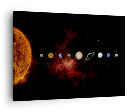 ARTTOR Bilder auf Leinwand 70x50cm Wandbild Fantasy Weltraum - 5377