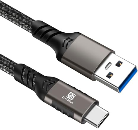 USB C Cable 10ft, USB-A to USB-C Cable USB 3.1 USB 3.2 Gen2 10Gbps Data Charger Cord for Samsung Galaxy S24 S23 S22 S21 S20 S10 S9 S8+, Android Auto USB Cord and iPhone 15/15 Pro, Nylon Braided.