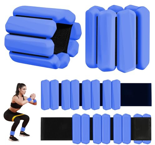 Lot de 2 poids de poignet (0,5 kg chacun), poids réglables pour poignet et cheville pour homme et femme, ensemble de poids portables pour bras et jambes pour la marche, le yoga, la natation, le