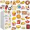 Copkim 30 Stück Diamant-Kunst-Magnete, einfache Diamant-Malerei-Magnet-Sets für Erwachsene und Kinder, DIY-Kühlschrank, Heimdekoration (Lebensmittel)