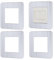4 Pcs Light Switch Surround, Elegant Plastic Frame Cover, Wall Protector for Home Décor - Easy Installation