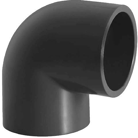 Klebe Fitting Winkel 90° Grad aus Kunststoff für 63mm PVC Rohr Außendurchmesser i-i 2 Muffen Anschlüsse zum Verkleben Druck PN16 Bar Verbinder Stück Bogen Kupplung