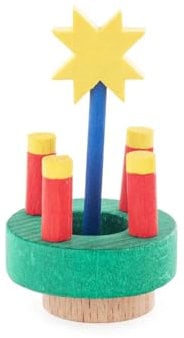 Rudolphs Schatzkiste Zündholzschachtel Adventskranz BxHxT 5,5x3,5x1,5cm NEU Weihnachtskranz Miniatur Holzfigur Sammelfigur
