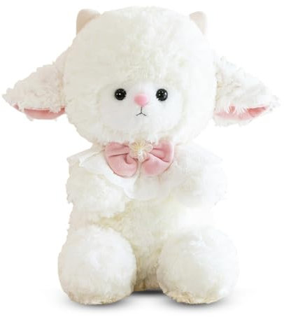 Kayuneed Schaf Kuscheltier Stofftier, 23cm Schaf Plüsch, Kuscheltier Schaf Puppe Stofftier zum Spielen und Kuscheln, Neugeborenen Geschenk Nachdenkliches Geschenk Für Babys, Freundinnen, Kinder