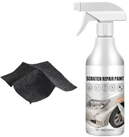 60ml Spray pour Rayure Voiture,Efface Rayure Voiture,Efface Rayure Profonde Voiture,Car Scratch Remover,Spray de Réparation Nano de Voiture,Réparation Rapide de Rayures,1pc Nano Sparkle Cloth