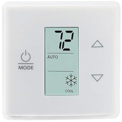 3316250.712 - Termostato de pared para aire acondicionado, pantalla digital de temperatura, tiras de calor y frío