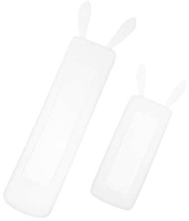 SHINEOFI 2 Stück Silikon Fernbedienungsschutz Niedliche Kaninchenform wasserdichte Schutzhülle für Tv und Klimaanlagen Fernbedienungen rutschfest und Transparent Staubschutz für
