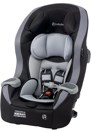 Baby Trend Trooper™ Slim 3-in-1 Convertible Car Seat, Dash Black – Slim Fit, 3-in-1 Growth Modes, Lightweight Design, Adjustable Comfort Padding