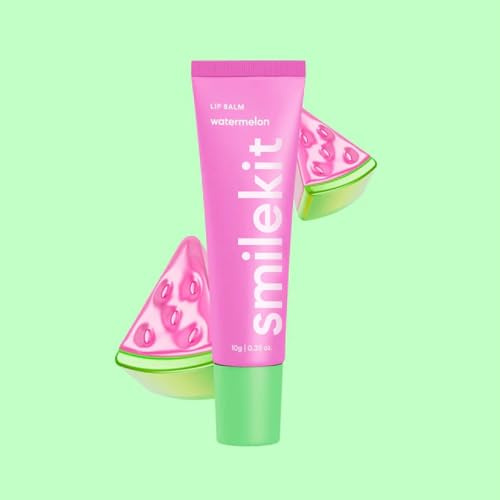 Smilekit® Flavoured Lip Balm | 6 Insane Flavours | Natural Gloss Beauty | Zero Tint | Flavoured Lip Balm with Natural Oils and Vitamins | Travel Pack (One Size, Watermelon)