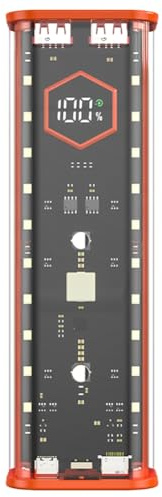 Jooehyer 21700 DIY Power Bank Case Supports 4x21700 Batteries PD20W Powerbank Case LED Screen Transparent Battery Storage Shell A