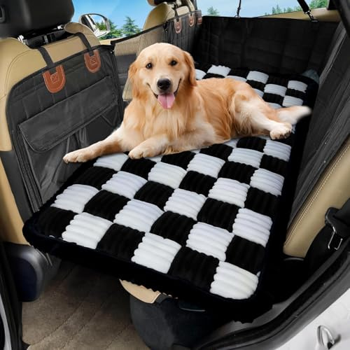 Chingcoo Funda protectora para el asiento trasero del coche para perros, 62×137 cm de funda antideslizante y resistente a los arañazos para perros, protector de respaldo impermeable para perros