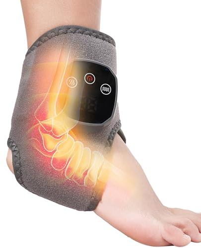 Ankle Heat Wrap - 4-Level Rechargeable Cordless - Foot Heating Pad Ankle Warmer - for Home Office Daily Travel Work Relaxation Christmas Men Women Mom Adult Senior