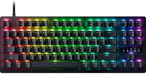 Razer Huntsman V3 Tenkeyless 8 KHz - Tastiera ottica analogica da eSport - Snap Tap - HyperPolling a 8000 Hz - Personalizzazioni integrate - Tasti multimediali secondari - Layout QWERTY US | Nero