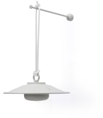 Fatboy Chap-O Hängelampe - Ø 15,5 cm - Hellgrau | Akku Pendelleuchte und Wandlampe USB Aufladbar für 8 bis 99 Stunden, Dimmbar, IP55 LED Lampe Für Drinnen & Draußen, 2200K