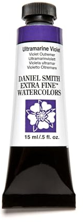 Daniel Smith Extra Fine Watercolor Paint, 15ml Tube, Ultramarine Violet, 284600108, 0.5 Fl Oz (Pack of 1)