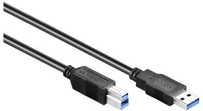 Anschlusskabel USB 3.0 Stecker A an Stecker B, schwarz, 0,5m, Good Connections®