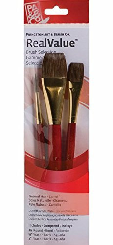 Princeton Lot de 3 pinceaux en poils de chameau 9122