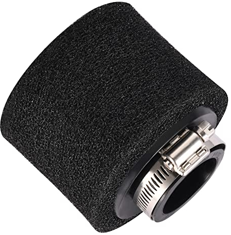GOOFIT Filtro Aria Spugna Moto 38mm Verticale Universale Pit Bike Sostituzione Per 47cc 49cc 50cc Motocross Ciclomotore Pocket Bike Scooter Quad Nero