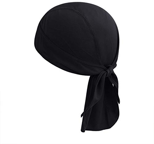 FakeFace Unisex Bandana Cap Kopftuch Kopfband Biker Hat Piratentuch in Verschiedenen Farben und Mustern Sport Fahrrad Schwarz