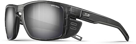 Julbo Unisex Shield Sonnenbrille, Schwarz Durchscheinend/Schwarz/Gun, Einheitsgröße