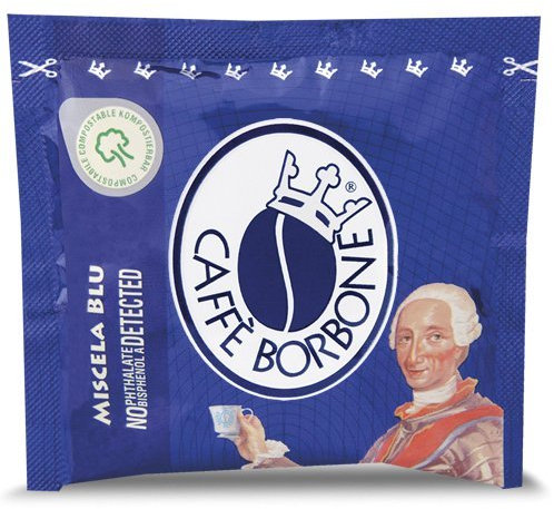 Caffè Borbone Kompostierbare Waffeln, blaue Mischung – 150 Pads – System ESE Durchmesser >44 mm – 150 Stück