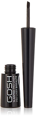 GOSH Slanted Pro Liner Eyeliner 001 - Intensiv Schwarzer Flüssiger Eyeliner 3 Ml
